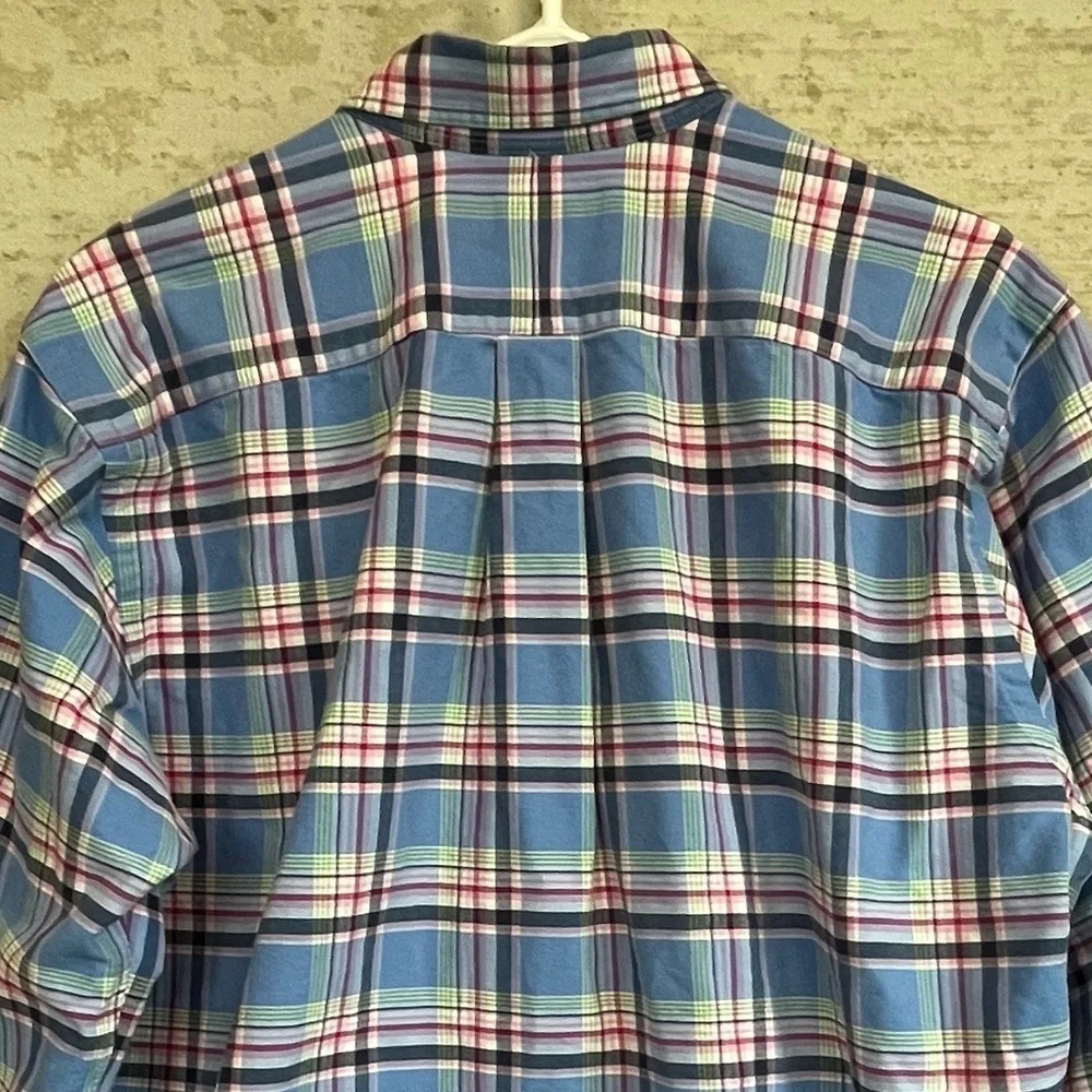Ralph Lauren Mens Plaid Button Down Shirt Sz L Classic Fit Pastel Easter Summer - Picture 12 of 15